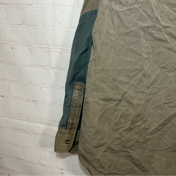 Vintage Cabela's Hunting Shirt Mens Large Tall Brown Canvas Elbow Patches - Picture 9 of 10